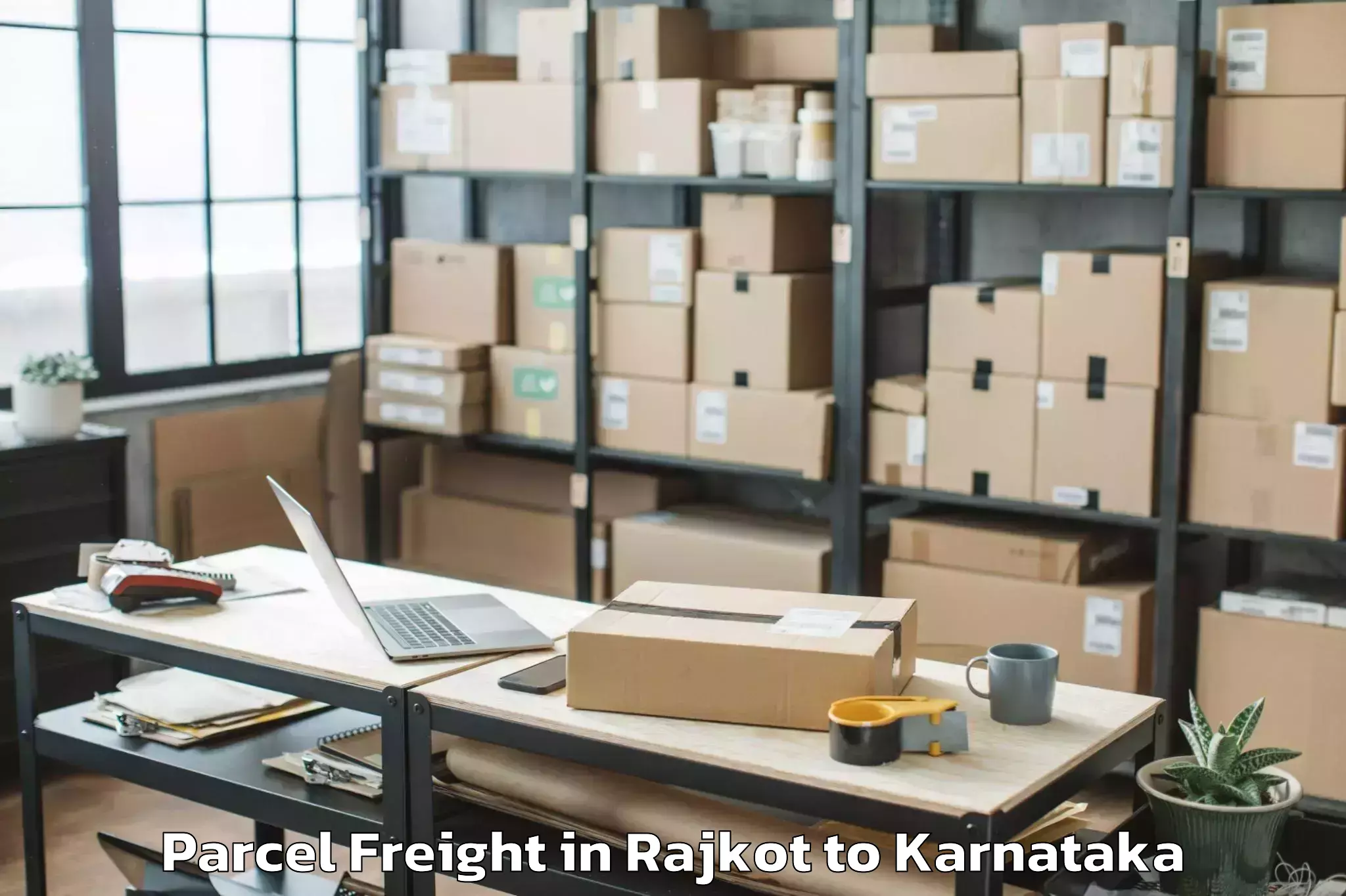 Leading Rajkot to Hombady Mandadi Parcel Freight Provider